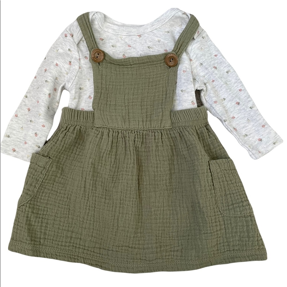Rabbit + Bear Size 6-9M Jumper, Bodysuit Set in Mauve